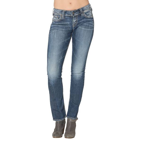 silver straight leg jeans