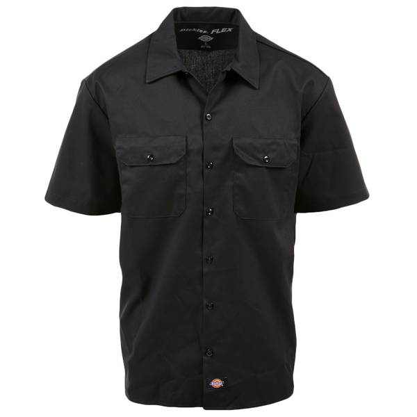 Dickies Men's Relaxed Fit Short Sleeve Work Shirt - WS675BK-L | Blain's ...