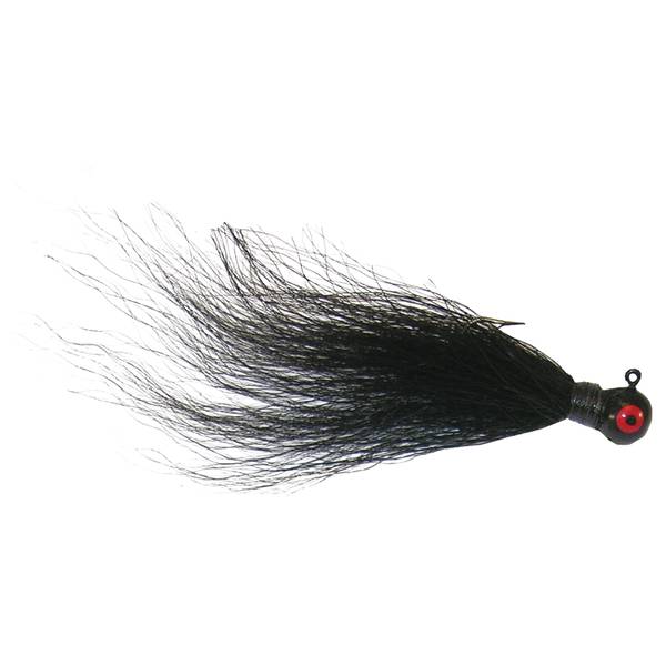 Kalin's Hand-Tied Bucktail Hair Jig - 1/8oz - Black