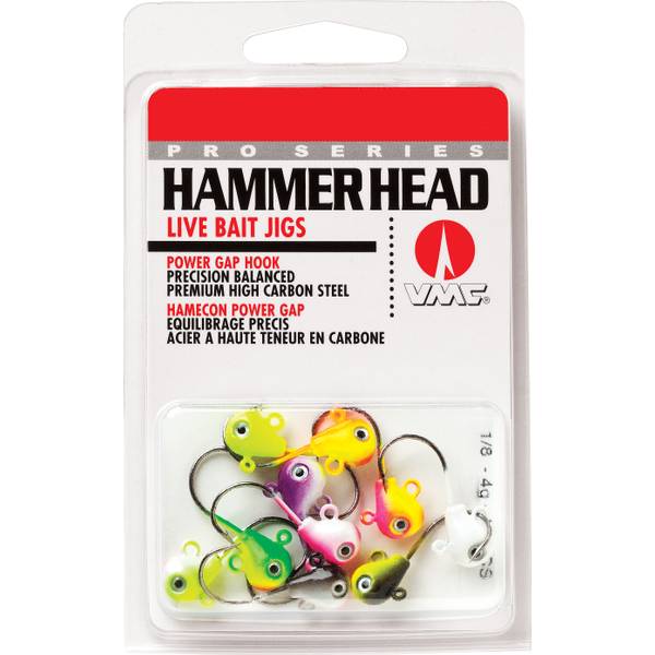 Rapala Hammer Head Jig UV Kit 1/8 oz Fishing Lure Assortment - DHHJ18UVK
