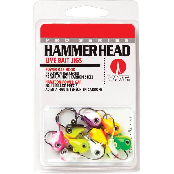 Rapala Hammer Head Jig UV Kit 1/4 oz Fishing Lure Assortment - DHHJ14UVK