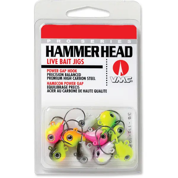 Rapala Hammer Head Jig UV Kit 3/8 oz Fishing Lure Assortment - DHHJ38UVK
