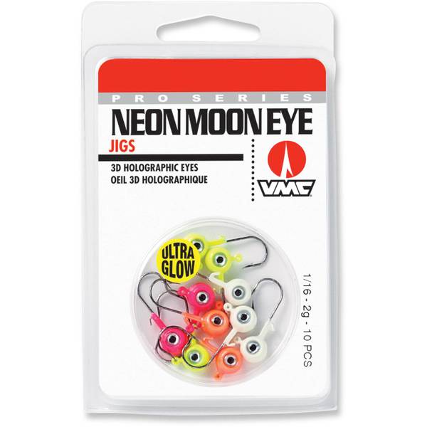 Rapala Neon Moon Eye Jig Glow Kit 1/16 oz Fishing Lure Assortment