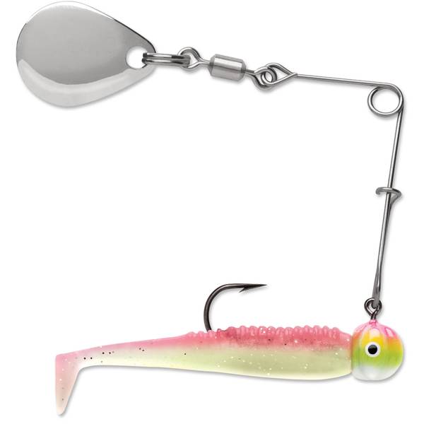 VMC Boot Tail Spinnerbait Pink Chartreuse Glow; 1/16 oz.