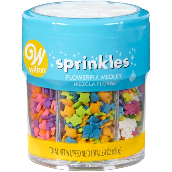 Wilton Rainbow Basics Sprinkles Mix with Turning Lid: 5.92-Ounce