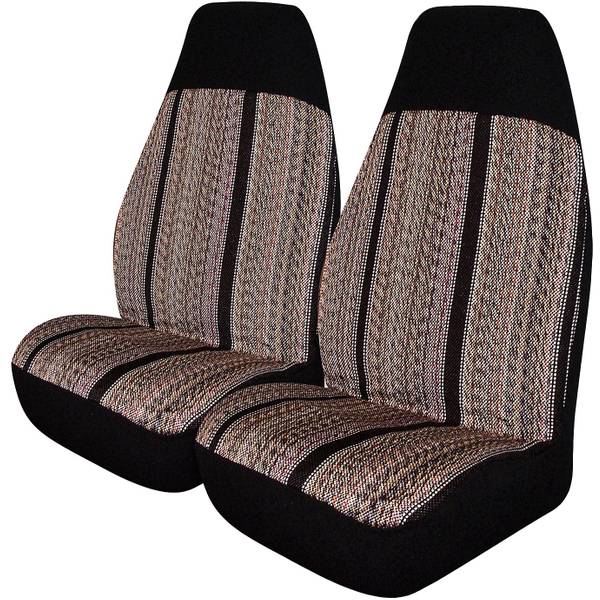 Allison 2 Piece Black Saddle Blanket Universal Bucket Seat Covers 67 6886blk Blain S Farm Fleet - Mexican Blanket Seat Covers Vw Bug