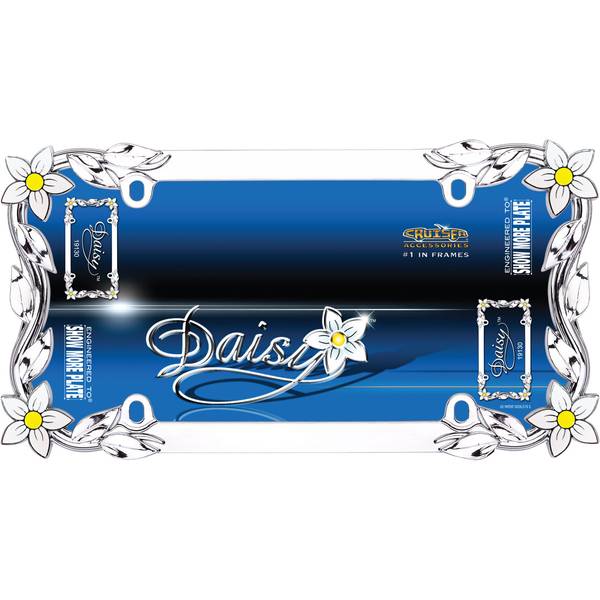 Cruiser Accessories Chrome & Painted Daisy License Plater Holder