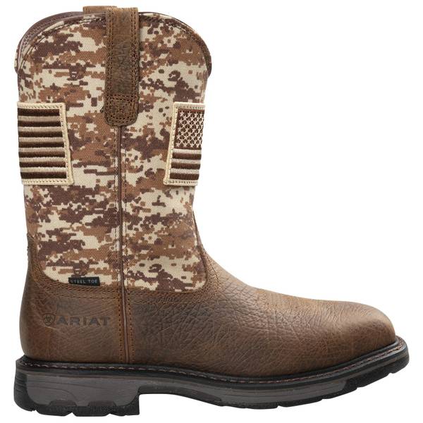 ARIAT Men's Workhog Patriot Steel Toe Work Boots - 10022968-8.5D ...