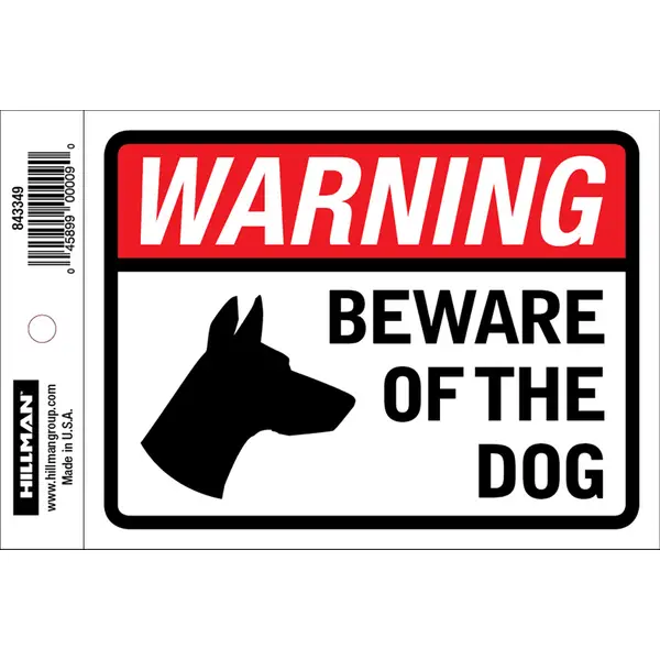8"x12" 4 Signs BEWARE OF DOG  Flexible White Plastic sheet   Size 