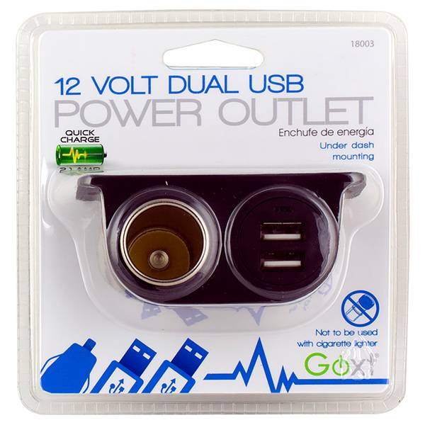 12 volt dual usb power outlet