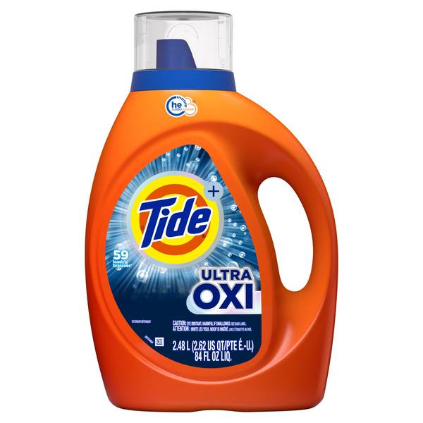 Tide PODS 4 in 1 Ultra Oxi Laundry Detergent Soap PODS, High Efficiency  (HE), 61 Count