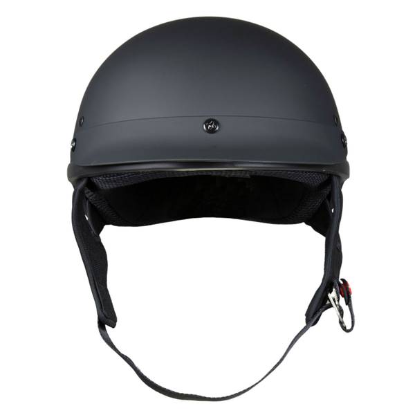 Raider Adult Matte Black Low-Profile Half Helmet - 26-619-15