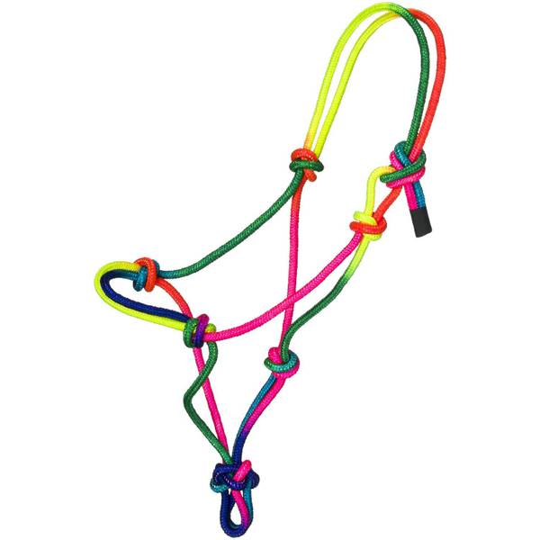 JT International Miniature Horse MultiColored Poly Rope Halter 501020M0103 Blain's Farm