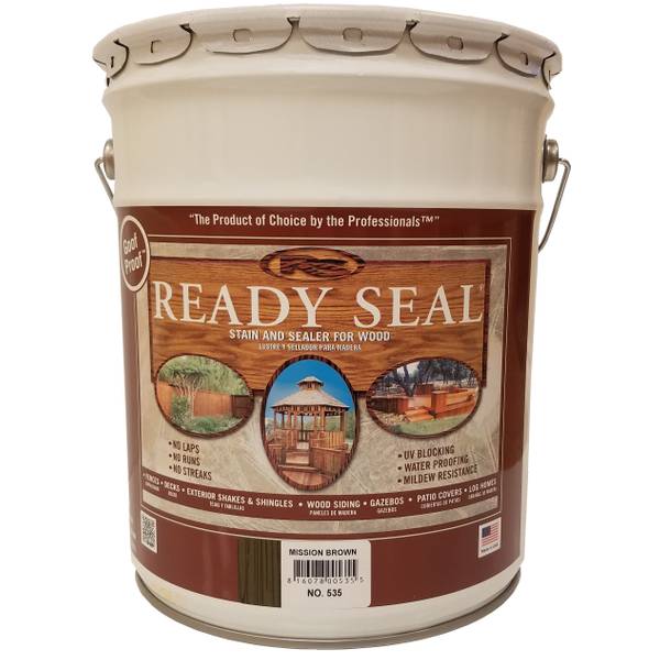 Ready Seal 5 Gallon Mission Brown Exterior Wood Stain and Sealer - 535 ...