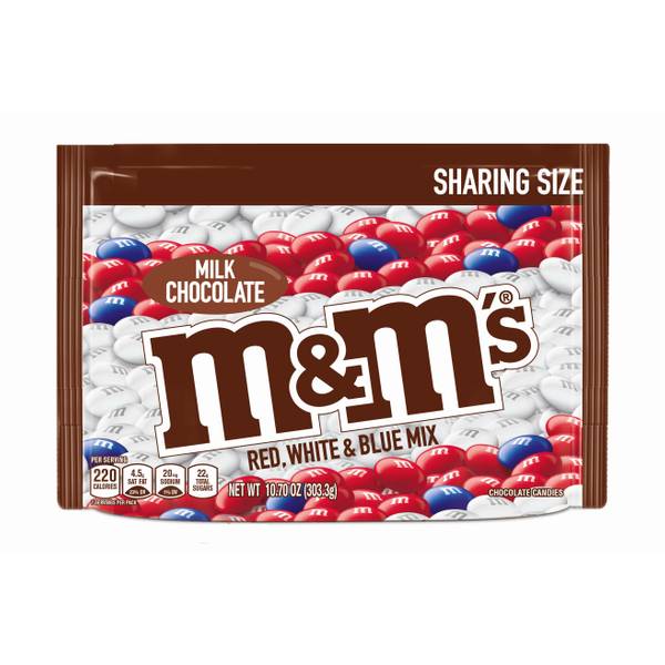 M&Ms 10.7 oz Red, White and Blue Milk Chocolate Bag - 4000052854