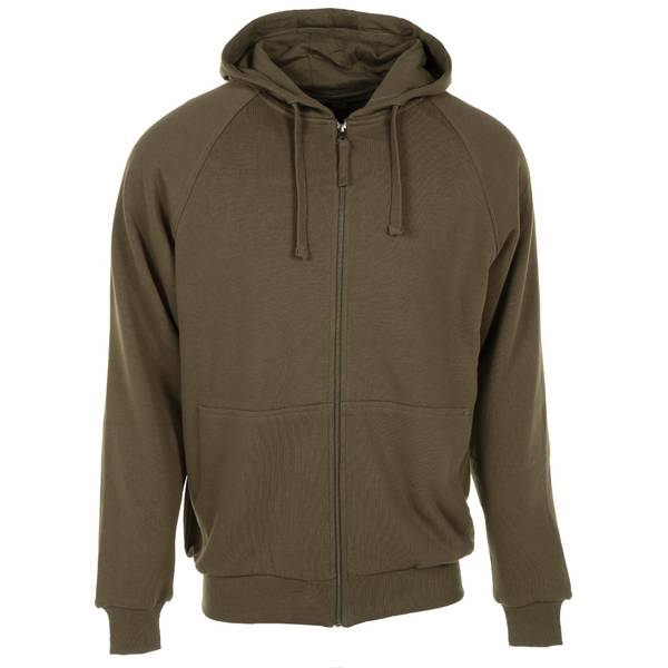 Work n' Sport Men's Full Zip Thermal Lined Hooded Sweatshirt, Olive, L ...