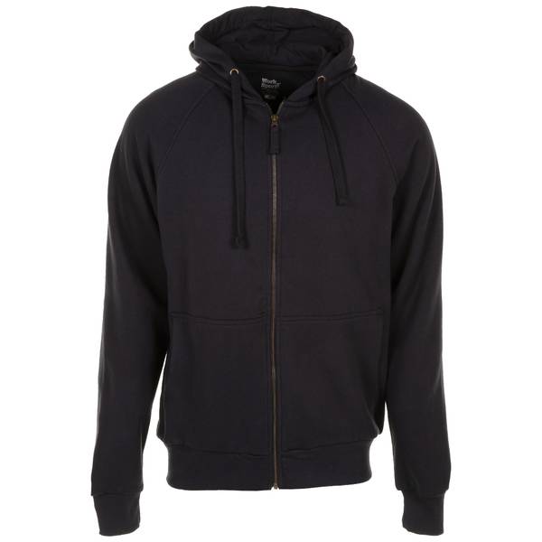Work n' Sport Men's Full Zip Thermal Lined Hooded Sweatshirt, Navy, XLT ...