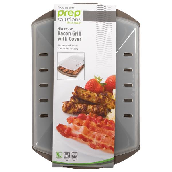 Prep Solutions Microwave Small Bacon Grill with Cover - PS-76LIDGY
