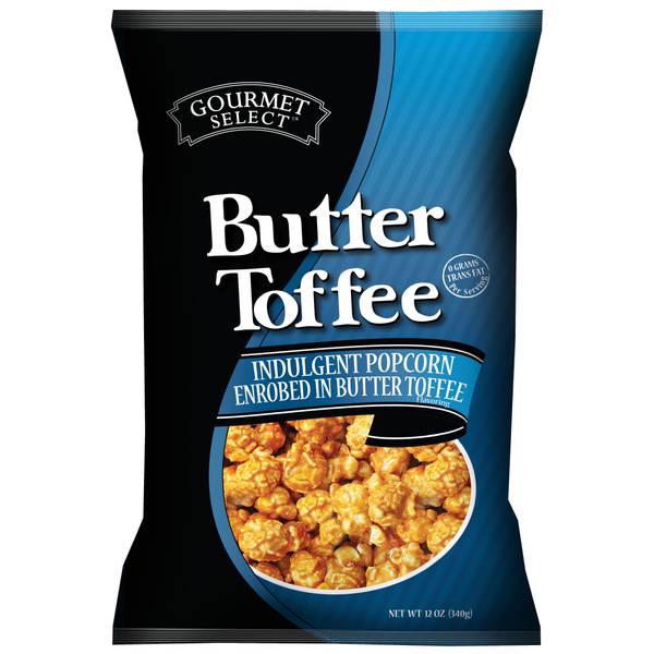 Gourmet Select 12 oz Butter Toffee Popcorn 4343 Blain's Farm & Fleet