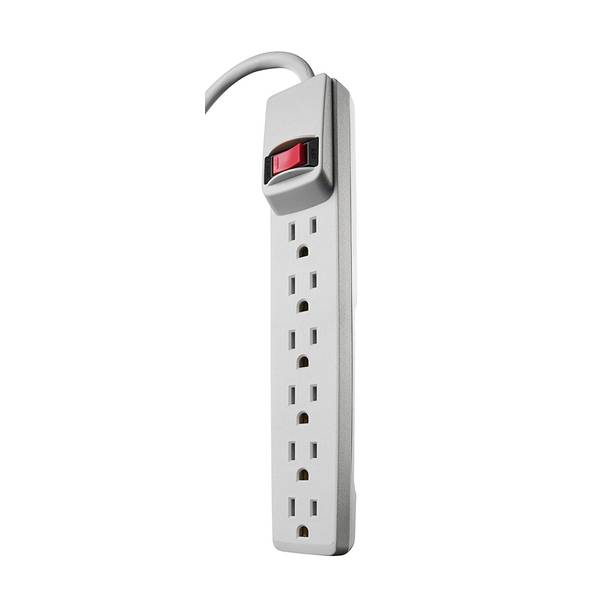 Photo of 4' 6-Outlet Power Strip with Overload Protection