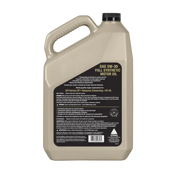 CITGO 5 Quart SUPERGARD SAE 5W-30 Full Synthetic Motor Oil