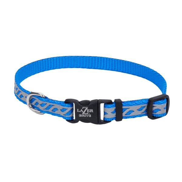 Coastal Pet Lazer Brite Blue Waves Dog Collar, 8