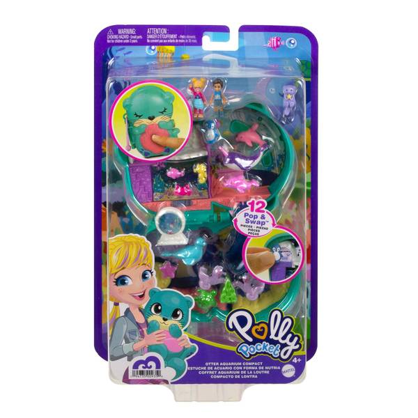 Polly Pocket Playset, Travel Toy with 2 Micro Dolls, Toy Car & Surprise  Accessories, Saturn Space Explorer Compact