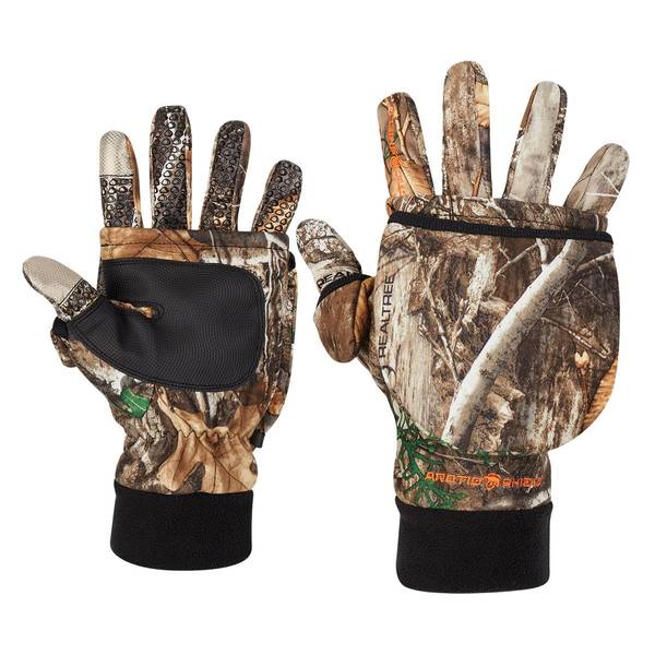 Dirt Boot® Neoprene Fishing Camo Gloves Folding Fingers Shooting Hunting M L XL 