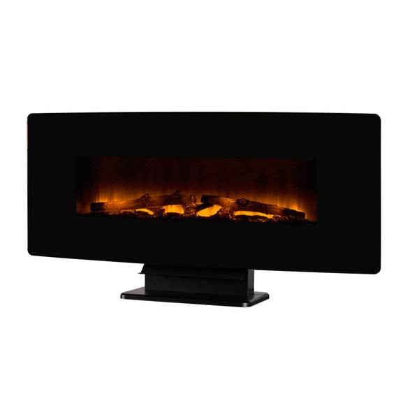 Pleasant Hearth Muskoka 42" Black Curved Wall Mount Electric Fireplace