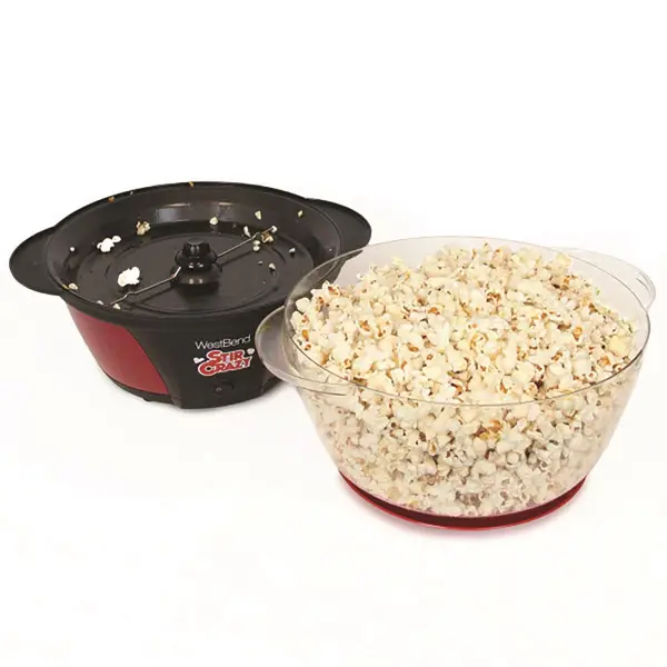 West Bend Stir Crazy 6 Quart Popcorn Maker Corn Popper 82306 
