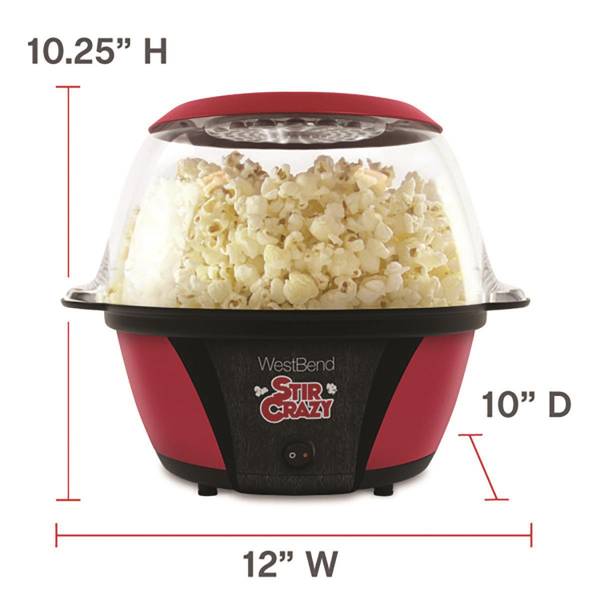 West Bend Theater Crazy Stirring Oil Popcorn Maker, 4 Qt. Capacity &  Reviews