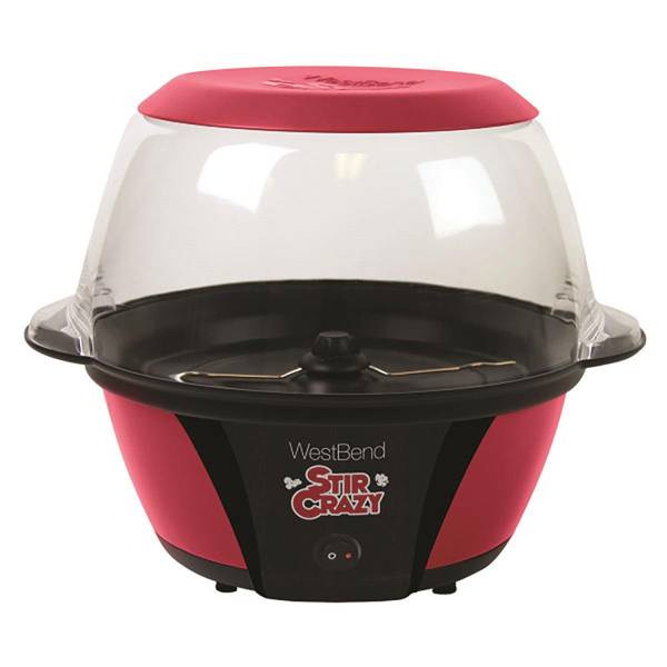 Stir Crazy Popcorn Machine, Red, 6qt