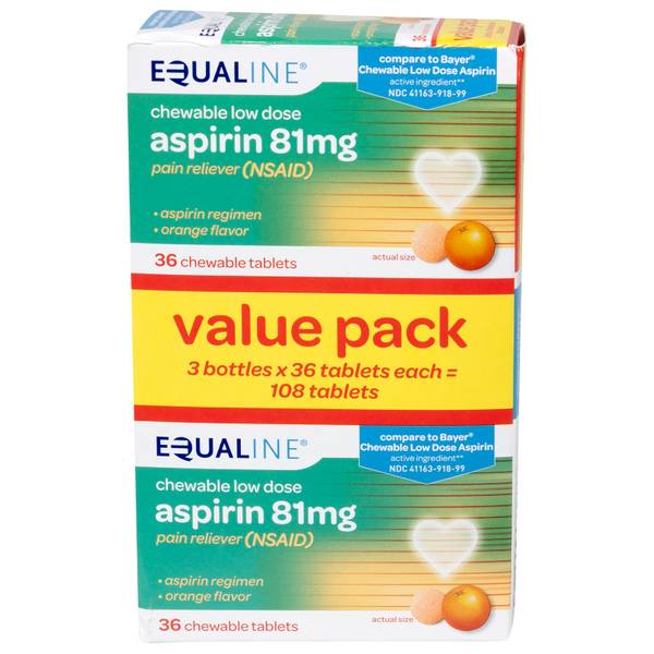 Equaline 108 Count Chew Low Dose Aspirin 8772481 Blain's Farm & Fleet