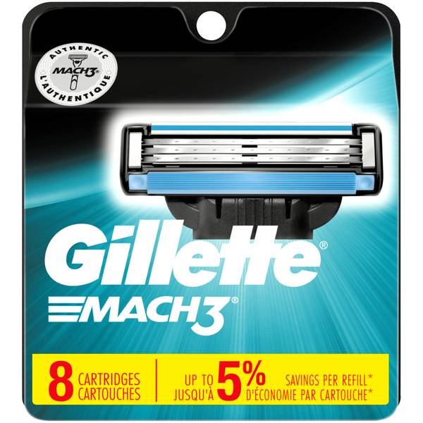 Gillette Mach3 Razor Cartridges 8 ct Pack