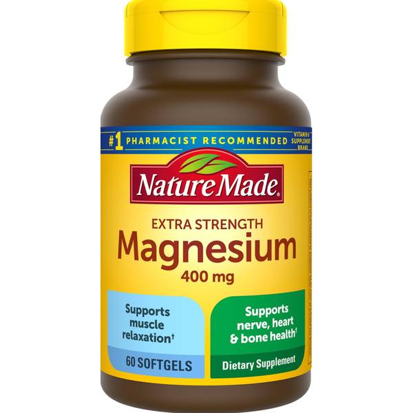 Nature Made 60 Count Magnesium 400mg High Potency Softgels - 8810226 ...