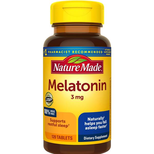 Nature Made 120 Count Melatonin 3mg Tablets 8816258 Blain's Farm