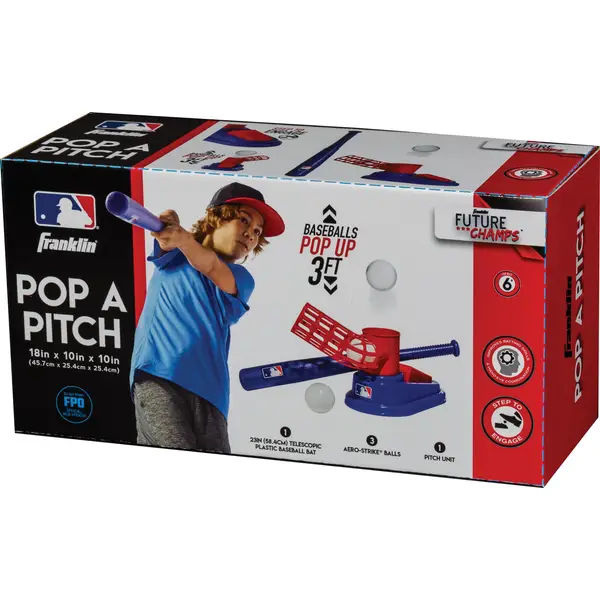Amazoncom Franklin Sports Baseball Pitching Machine  Adjustable Baseball  Hitting  Fielding Practice Machine For Kids  with 6 Baseballs  Great For  PracticeBlue  Sports  Outdoors