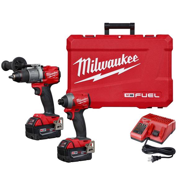 Milwaukee 2691-22 18V Cordless Drill and Impact Driver Combo Kit for sale online
