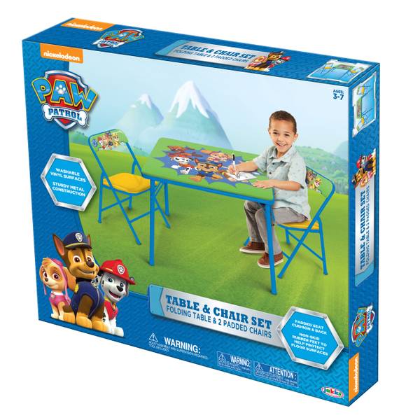 paw patrol educational activity table