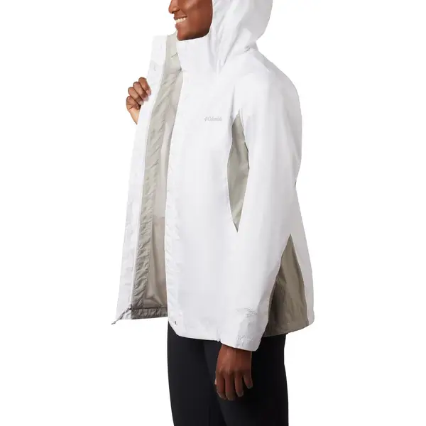 Womens white cheap columbia rain jacket