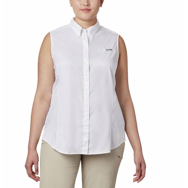 Columbia Tamiami Women's Sleeveless Shirt 2x / White