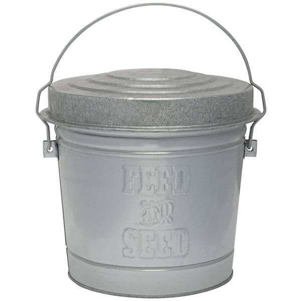 10 Gallon Embossed Feed & Seed Storage Can, Locking Bail