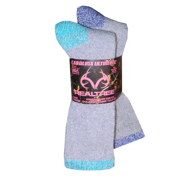 Realtree Ladies Ultra-Dri Merino Wool Blend Boot Socks Gift Box 3 Pair