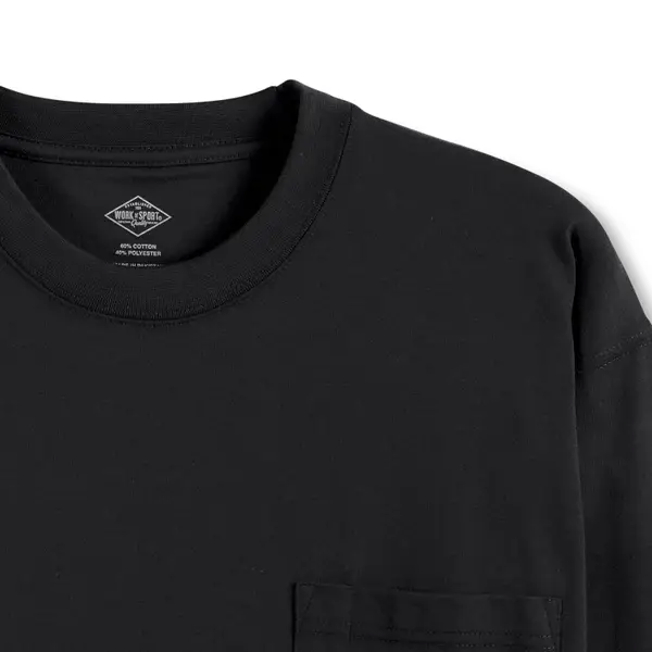 Work N' Sport Men's Long Sleeve Lightweight Pocket Tee Shirt