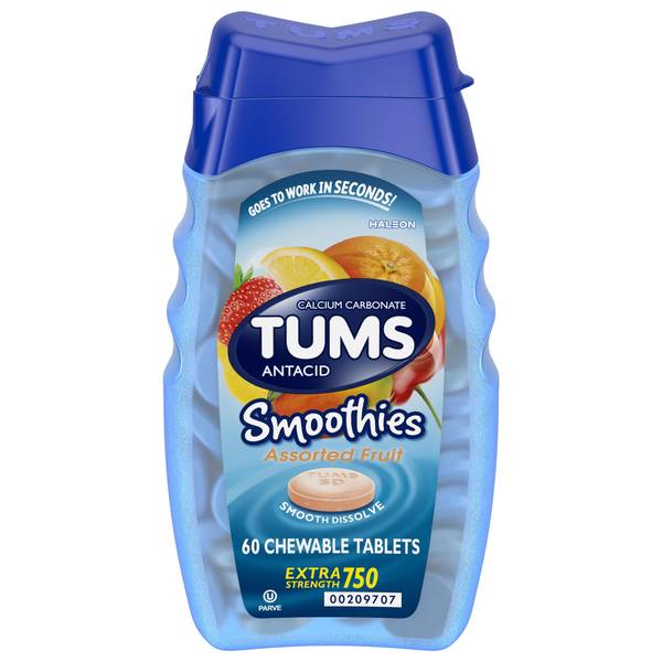 Photo of TUMS Smoothies Chewable Extra Strength Antacid Tablets Assorted  Fruit - 60 CT