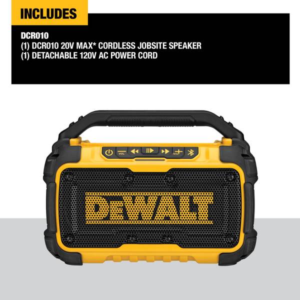 DEWALT 12V/20V MAX Jobsite Bluetooth Speaker - DCR010 | Blain's