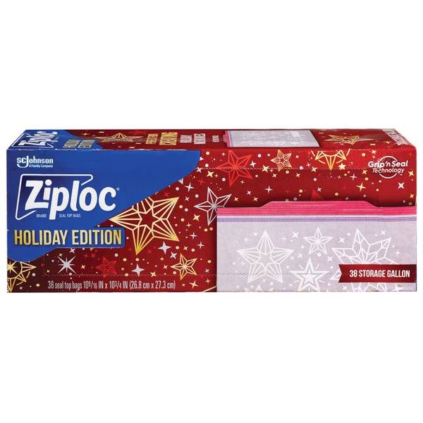 Ziploc Seal Top Freezer Bag, Gallon, 38-count, 4-pack