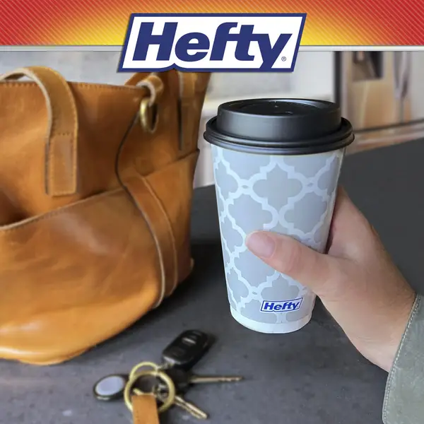 Hefty Disposable Hot Cups with Lids, 16 Ounce, 20 Count 16oz - 20