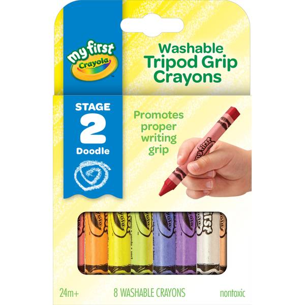 Crayola 8 Count My First Washable Triangle Crayons - 81-1460 | Blain's