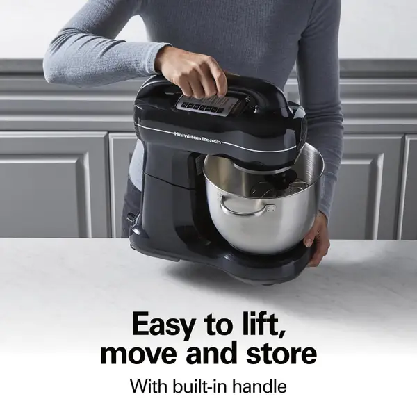 Hamilton Beach 4 Qt 7-Speed Stand Mixer, Stainless Steel Bowl